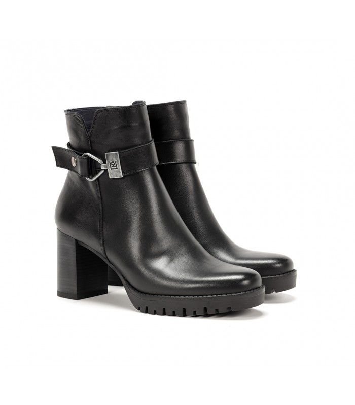 Botin tacon best sale alto negro